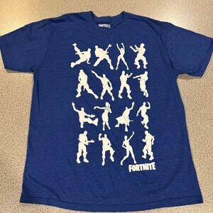Fortnite Blue Dance Emoji T-Shirt - Size L